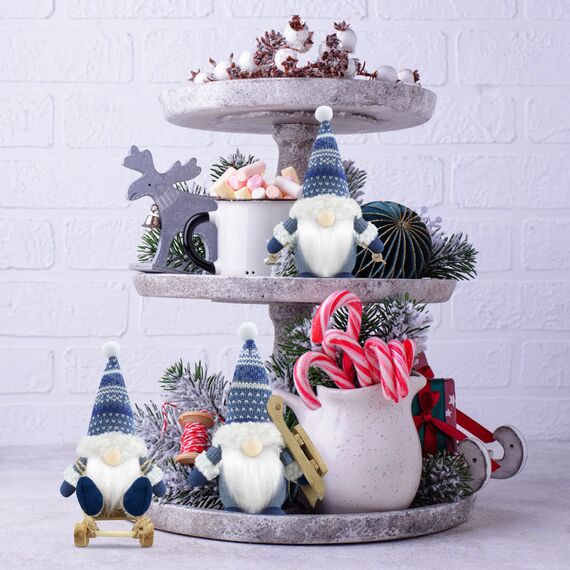 Gehydy Weihnachtswichtel 3er Set Weihnachtsdeko Wichtel Weihnachten Deko Wichtel Figuren Zubehör Dekoration Christmas Decorations für Home Küche