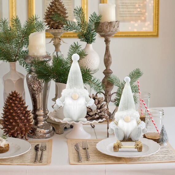 Gehydy Weihnachtswichtel Ski 3er Set Weihnachtsdeko Wichtel Weihnachten Deko Wichtel Figuren Zubehör Dekoration Christmas Decorations für Home Küche