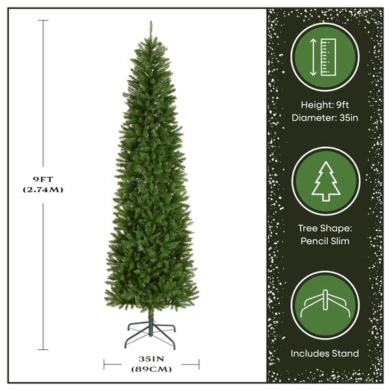 National Tree Company Kingswood Künstlicher Weihnachtsbaum mit Ständer, 2,7 m, 2,1 m, 2,2 m