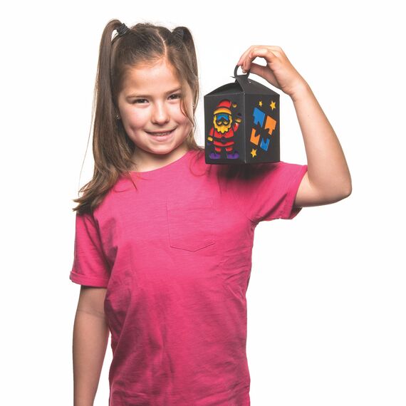 Baker Ross Laternen-Set für Kinder, für Weihnachtsdekoration und Basteln, sortiert, 4er-Packung, AR798, Mittel