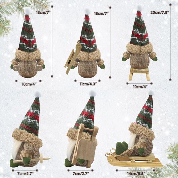 Gehydy Weihnachtswichtel Figuren 3er Set Weihnachtsdeko Wichtel Weihnachten Deko Wichtel Zubehör Dekoration Christmas für Home Küche
