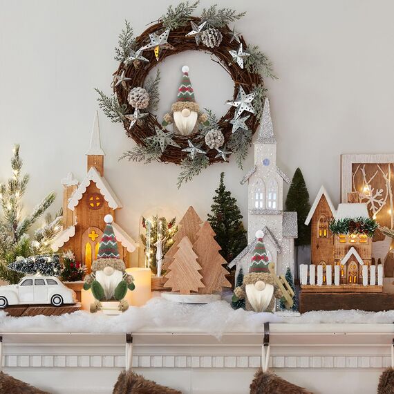 Gehydy Weihnachtswichtel Figuren 3er Set Weihnachtsdeko Wichtel Weihnachten Deko Wichtel Zubehör Dekoration Christmas für Home Küche