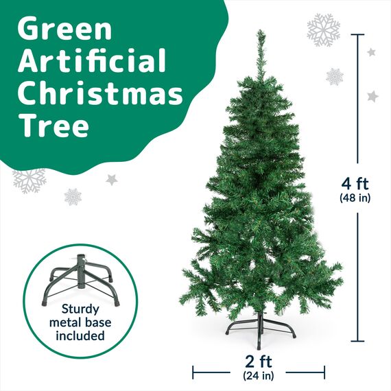 Hochwertiger Weihnachtsbaum von Prextex - 1,20 m mit 320 Spitzen – Kleiner Künstlicher Weihnachtsbaum Kanadische Tanne in Voller Größe, Leicht und Einfach Aufzubauen mit Ständer aus Metall
