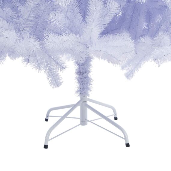 Sunnyglade Künstlicher Weihnachtsbaum, 2,5 m, hochwertig, weiß, 1.400 Spitzen, einfach zu montieren, mit Weihnachtsbaum-Metallständer für den Innen- und Außenbereich (2,5 m)