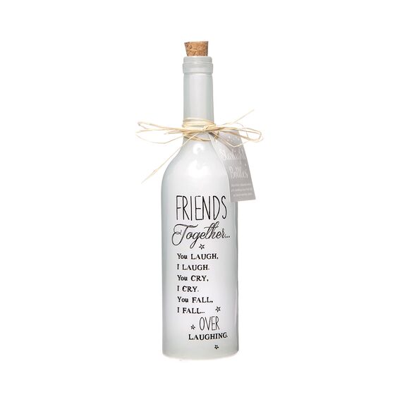 Starlight Bottles Friends Together, Glas, Weiß, 6.70 x 6.70 x 29.50 cm, SB1113