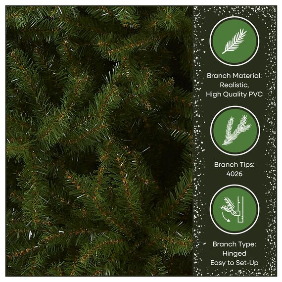National Tree Company Künstlicher Weihnachtsbaum, grün, Dunhill-Tanne, inklusive Ständer, 2,4 m