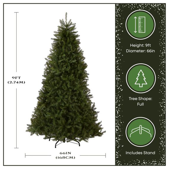 National Tree Company Künstlicher Weihnachtsbaum, grün, Dunhill-Tanne, inklusive Ständer, 2,4 m