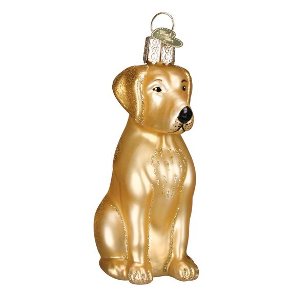 Old World Christmas Gelber Labrador Old World Weihnachtsschmuck: Hundekollektion, Glasornamente für Weihnachtsbaum, Glas, 3.75 x 1.5