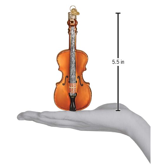 Old World Christmas Musikinstrumente Glas geblasene Ornamente für Weihnachtsbaum Cello, 5x5