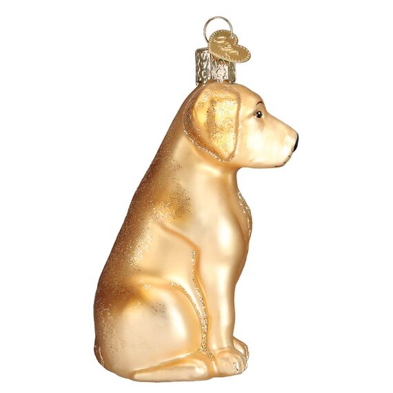 Old World Christmas Gelber Labrador Old World Weihnachtsschmuck: Hundekollektion, Glasornamente für Weihnachtsbaum, Glas, 3.75 x 1.5