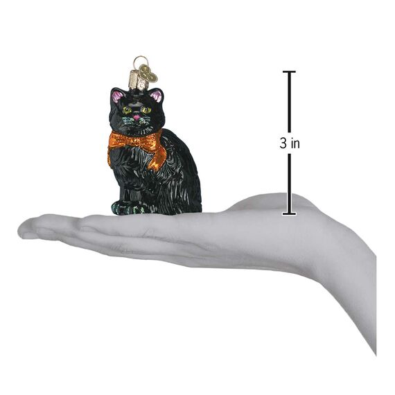 Old World Christmas Halloween Kitty Glas geblasen Ornament für Weihnachtsbaum