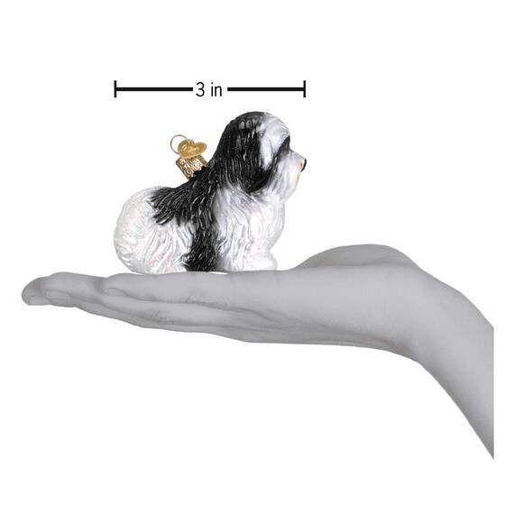 Old World Christmas Christbaumschmuck: Hunde-Kollektion, Glasornamente für Weihnachtsbaum Havaneser 3.25 x 3.25 Havanese