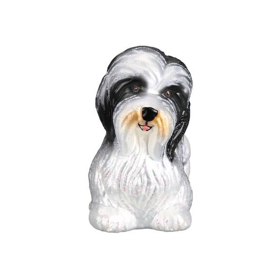 Old World Christmas Christbaumschmuck: Hunde-Kollektion, Glasornamente für Weihnachtsbaum Havaneser 3.25 x 3.25 Havanese