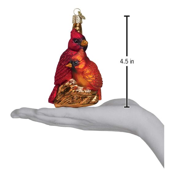 Old World Christmas Kardinäle 4.500 rot - Weihnachtsornament - Glas - Hängend - Weihnachtsschmuck
