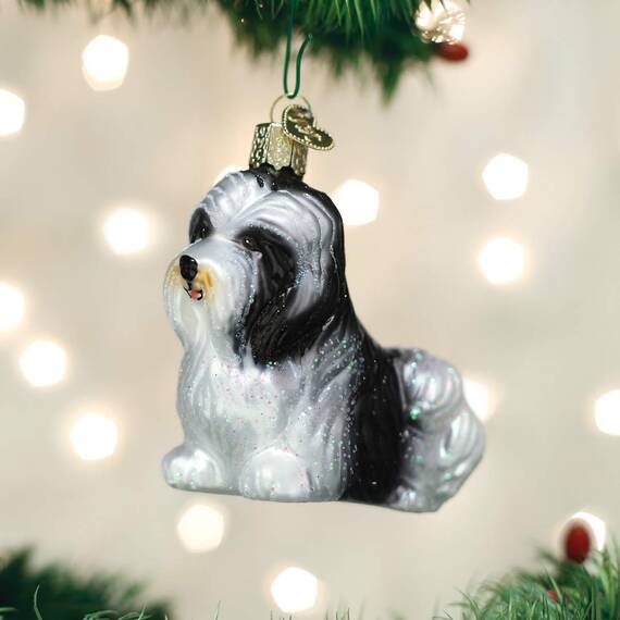 Old World Christmas Christbaumschmuck: Hunde-Kollektion, Glasornamente für Weihnachtsbaum Havaneser 3.25 x 3.25 Havanese