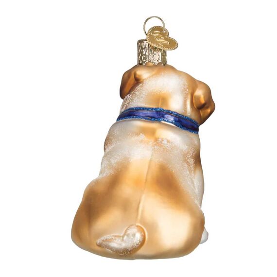 Old World Christmas Ornaments: Hundekollektion Glasornamente für Weihnachtsbaum Bullpup, Glas, Mehrfarbig