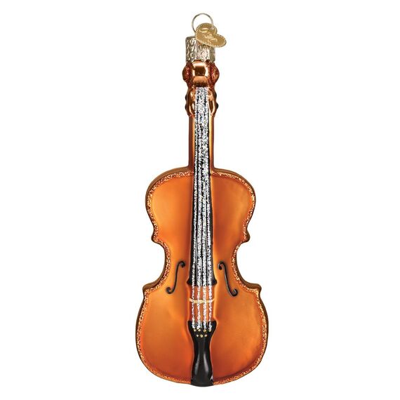 Old World Christmas Musikinstrumente Glas geblasene Ornamente für Weihnachtsbaum Cello, 5x5