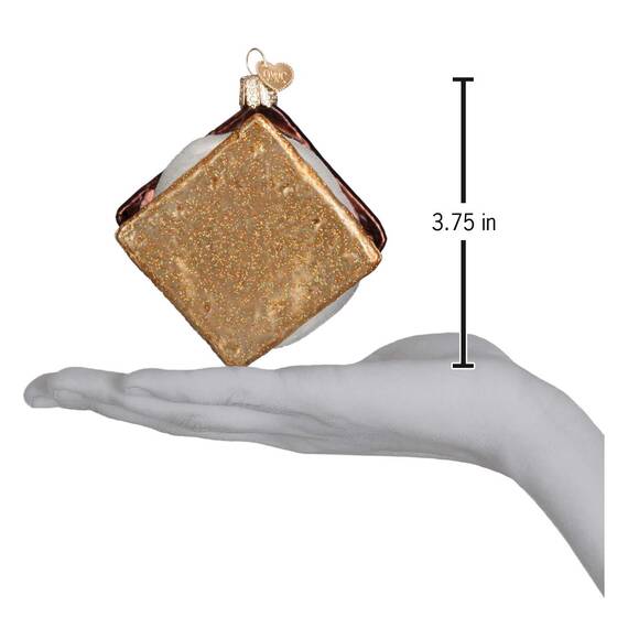 Old World Christmas 32197 Camping Outdoor Collection Glas-Ornamente für Weihnachtsbaum S'Mores, braun