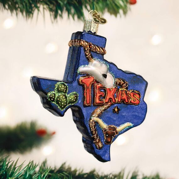 Old World Christmas Ornamente: Vereinigte Staaten Glas-Ornamente für Weihnachtsbaum, Texas