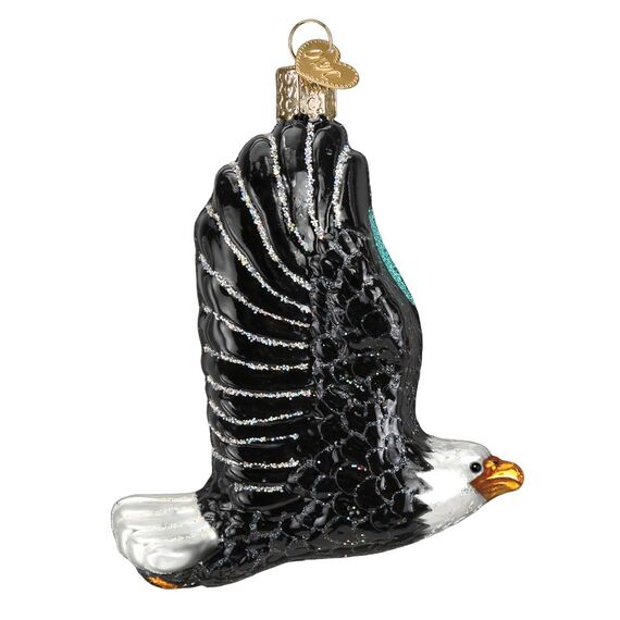 Old World Christmas Bird Watcher Collection Glass Blown Ornaments for Christmas Tree Adler, Glas, Eagle in Flight, 4¼"