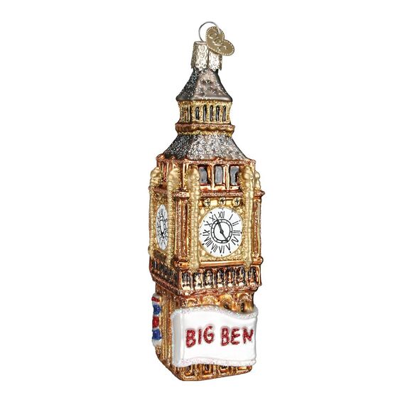 Old World Christmas Cities, Places and Landmarks Glass Blown Ornaments for Christmas Tree Big Ben, Rot, Weiß, Blau, Gold, Braun, 5