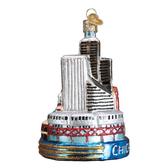 Old World Christmas Ornament: Christbaumschmuck aus Glas mit Städten, Orten und Sehenswürdigkeiten für den Weihnachtsbaum Chicago