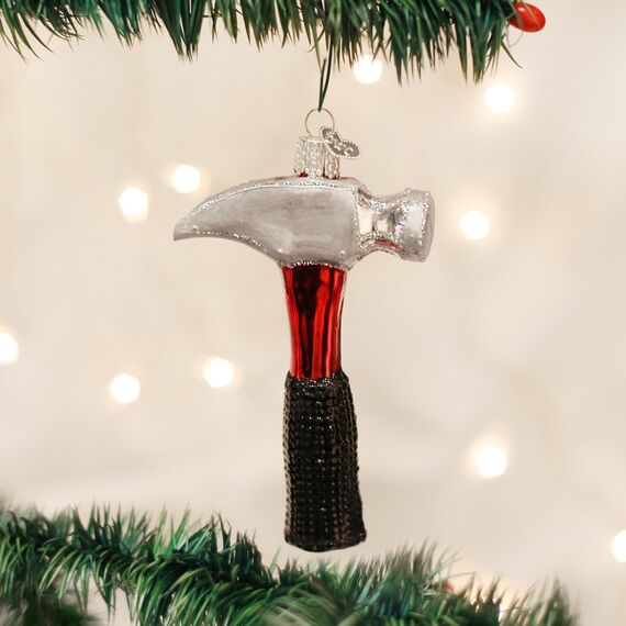 Old World Christbaumschmuck Klauenhammer 4.500 Rot, Schwarz, Silber