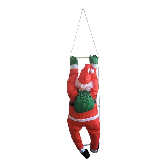 [en.casa] Weihnachtsmann auf Leiter 165cm 120cm Weihnachts Deko Weihnachten Figur Nikolaus