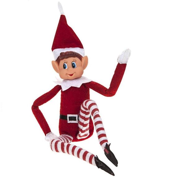 Elves Behavin Badly 12 ""biegsame bewegliche Elfe mit Vinylkopf - Weihnachtszubehör (Roter Elfenjunge) 32aq33v1xxA