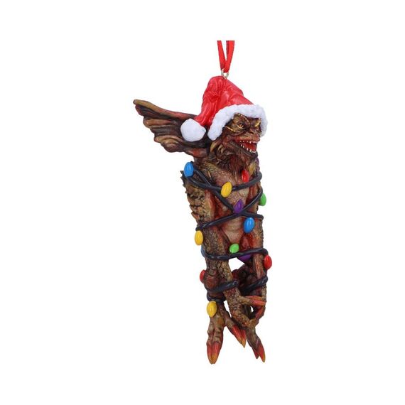 Nemesis Now Gremlins Mowhawk in Lichterketten Hängedeko Festlich Deko Ornament braun