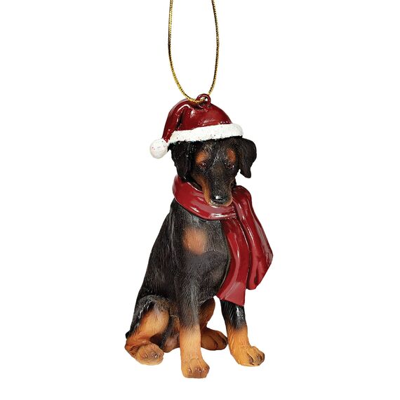 Design Toscano Christmas Ornaments, Weihnachtsdobermann Feiertags-Hundeornamente
