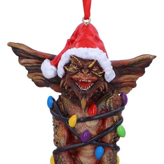 Nemesis Now Gremlins Mowhawk in Lichterketten Hängedeko Festlich Deko Ornament braun