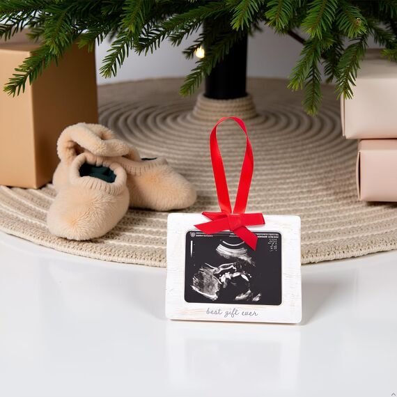 Pearhead Special Delivery Sonogram Christmas Ornament, Pregnancy Announcement Keepsake, Holiday Keepsake for Expecting Mothers, Gender-Neutral Baby Holiday Décor