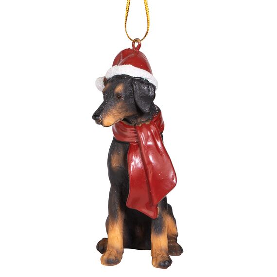 Design Toscano Christmas Ornaments, Weihnachtsdobermann Feiertags-Hundeornamente