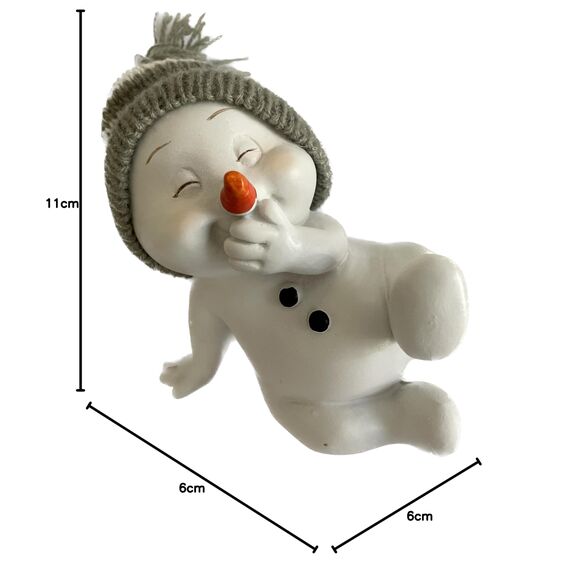 khevga Weihnachtsdeko Deko-Figuren Schneemann grau im 4er Maße sitzend