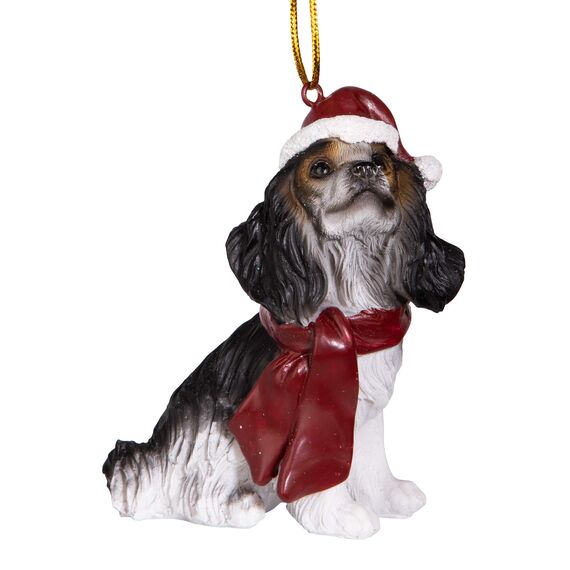 Design Toscano Christmas Ornaments, Xmas King Charles Cavaliers Ferienhundeornamente
