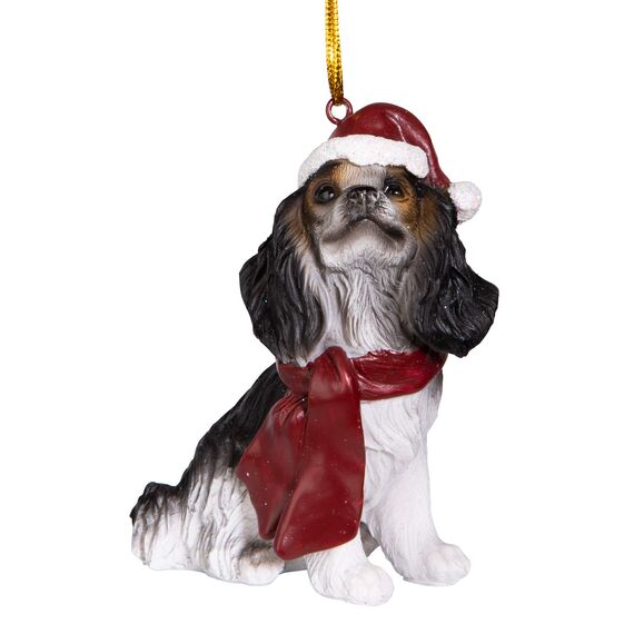 Design Toscano Christmas Ornaments, Xmas King Charles Cavaliers Ferienhundeornamente