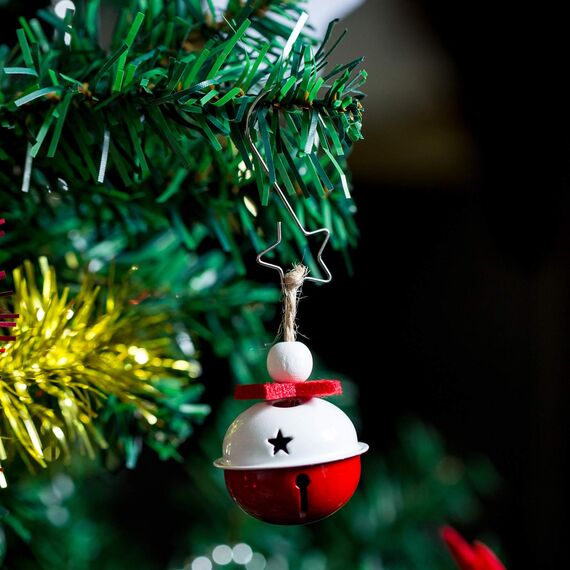 Naler 50 Kugelaufhänger Stern Weihnachtsbaumkugeln Haken Klein Schnellaufhänger für Weihnachtskugel Weihnachtsschmuck Silber