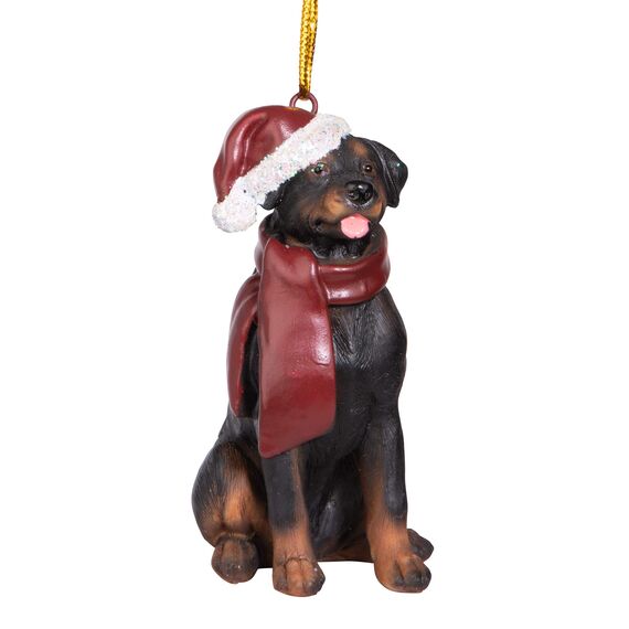 Design Toscano Christmas Ornaments, Weihnachten Rottweiler Ferienhundeornamente