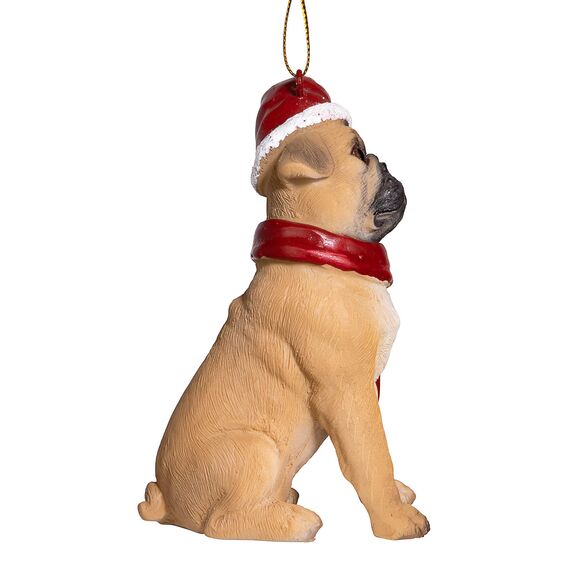 Design Toscano Christmas Ornaments, Weihnachten Mops Ferienhundeornamente