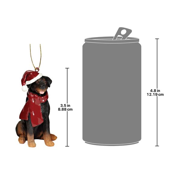Design Toscano Christmas Ornaments, Weihnachten Rottweiler Ferienhundeornamente
