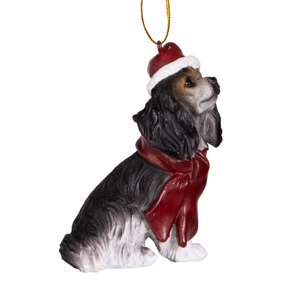 Design Toscano Christmas Ornaments, Xmas King Charles Cavaliers Ferienhundeornamente