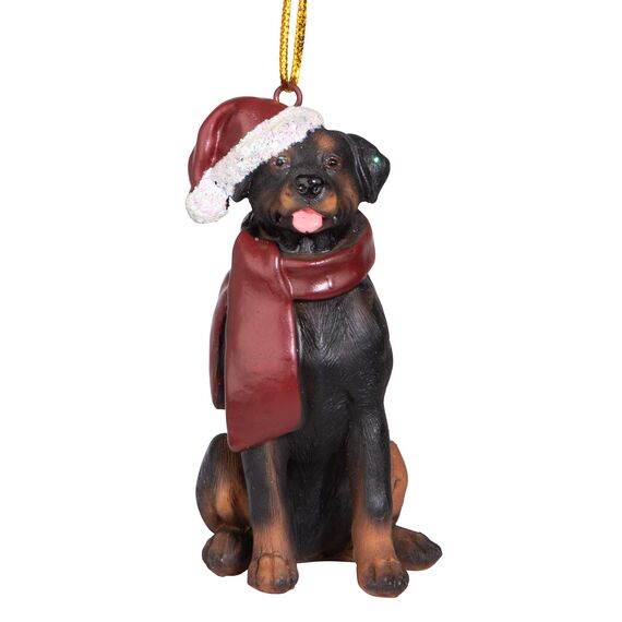 Design Toscano Christmas Ornaments, Weihnachten Rottweiler Ferienhundeornamente
