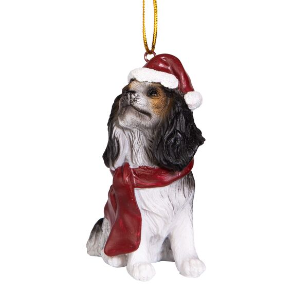 Design Toscano Christmas Ornaments, Xmas King Charles Cavaliers Ferienhundeornamente