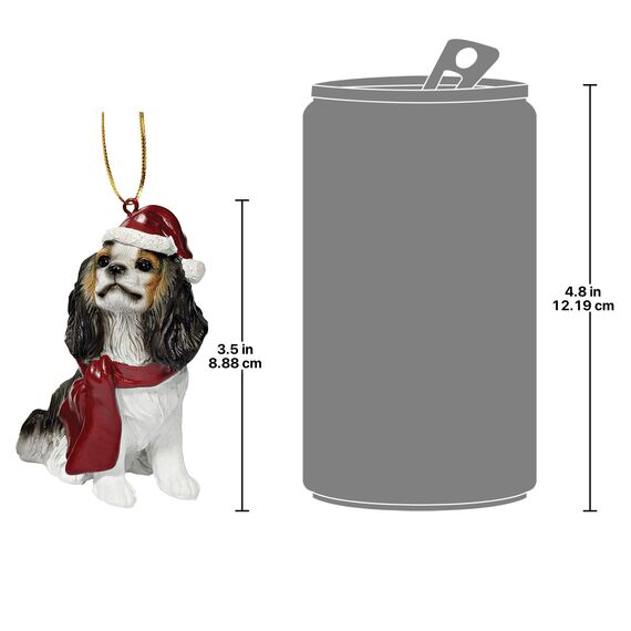 Design Toscano Christmas Ornaments, Xmas King Charles Cavaliers Ferienhundeornamente