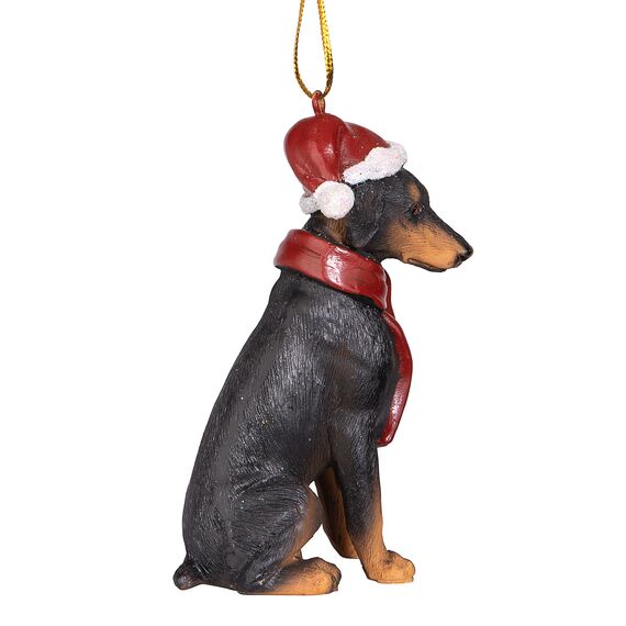 Design Toscano Christmas Ornaments, Weihnachtsdobermann Feiertags-Hundeornamente