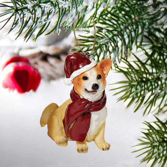 Design Toscano Christmas Ornaments, Weihnachten Welsh Corgi Ferienhundeornamente