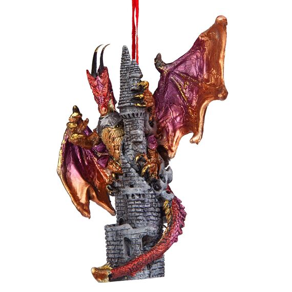 Christbaumschmuck - Sansibar die gotischen Drachen auf Schloss Feiertags-Verzierung - Drache-Statue (Packung mit 2)