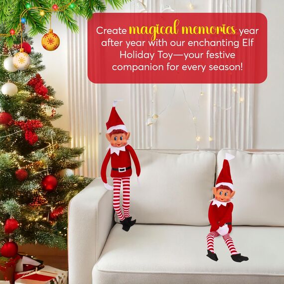 Elves Behavin' Badly Elfen benehmen Sich schlecht – Weihnachts-Weihnachts-Plüschtier mit Smiley-Gesicht – Junge