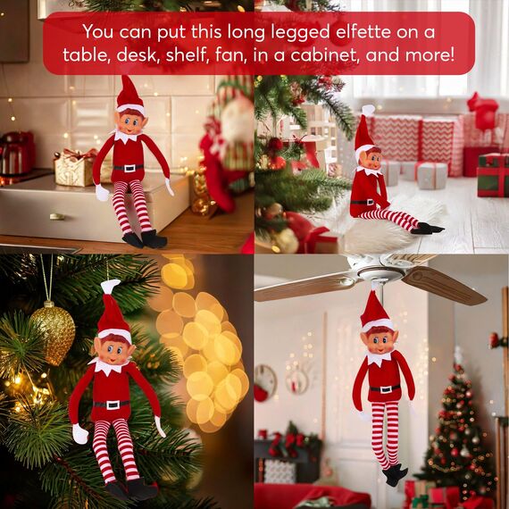 Elves Behavin' Badly Elfen benehmen Sich schlecht – Weihnachts-Weihnachts-Plüschtier mit Smiley-Gesicht – Junge